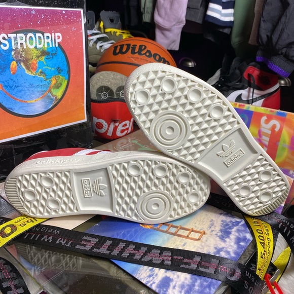 🆕 - Adidas 🇬🇧 Red Liverpool Trimm Trab - M10.5 - Picture 6 of 7